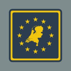 Netherlands European flag button
