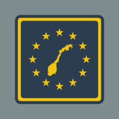 Norway European flag button