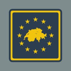 Switzerland European flag button