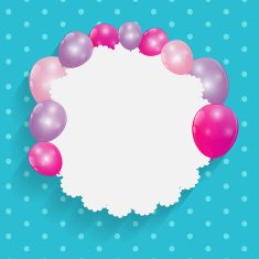 Color Glossy Balloons Background Vector Illustration N5
