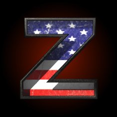 Vector American metal figure z