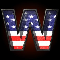 Vector American metal figure w