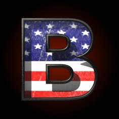 Vector American metal figure b