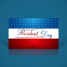 President Day in United States of America colorful reflection flag
