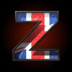 Vector Great Britain cutted figure z