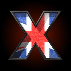Vector Great Britain cutted figure x