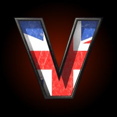 Vector Great Britain cutted figure v