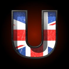 Vector Great Britain cutted figure u