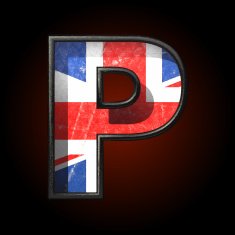 Vector Great Britain cutted figure p