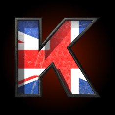 Vector Great Britain cutted figure k