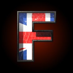 Vector Great Britain cutted figure f