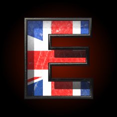 Vector Great Britain cutted figure e