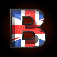 Vector Great Britain cutted figure b