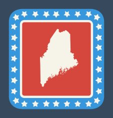 Maine state button