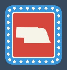 Nebraska state button