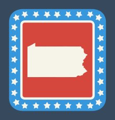 Pennsylvania state button
