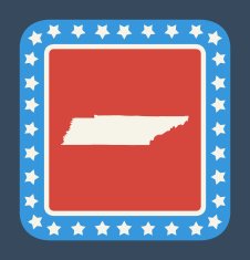Tennessee state button
