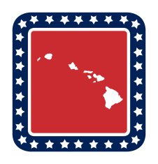 Hawaii state button