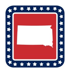 South Dakota state button