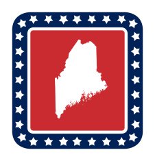Maine state button N2