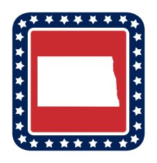 North Dakota state button N2