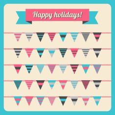 Set of bunting and garland N4