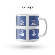 Martinique flag souvenir mug on white background N2