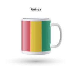 Guinea flag souvenir mug on white background N2