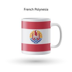 French Polynesia flag souvenir mug on white background N2