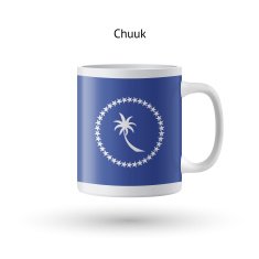 Chuuk flag souvenir mug on white background N2
