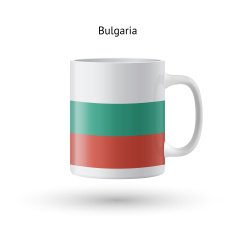 Bulgaria flag souvenir mug on white background N2