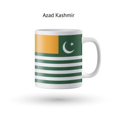 Azad Kashmir flag souvenir mug on white background N2
