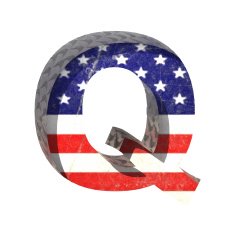Vector American cutted figure q Paste to any background
