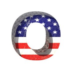 Vector American cutted figure o Paste to any background