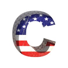 Vector American cutted figure c Paste to any background