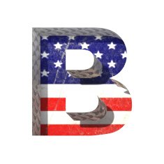 Vector American cutted figure b Paste to any background