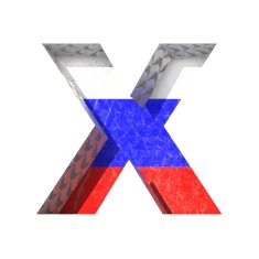 Vector Russian cutted figure x Paste to any background