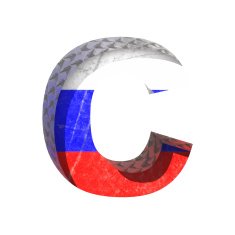 Vector Russian cutted figure c Paste to any background