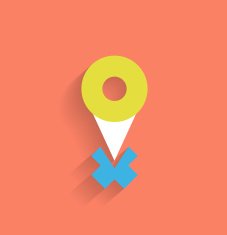 Vector navigation icon modern flat design