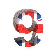 Vector Great Britain cutted figure 9 Paste to any background