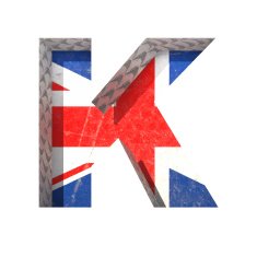 Vector Great Britain cutted figure k Paste to any background