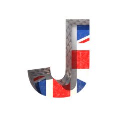 Vector Great Britain cutted figure j Paste to any background