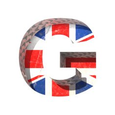 Vector Great Britain cutted figure g Paste to any background