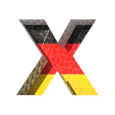 Vector Germany cutted figure x