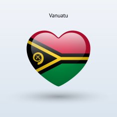 Love Vanuatu symbol Heart flag icon