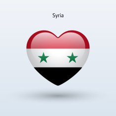 Love Syria symbol Heart flag icon