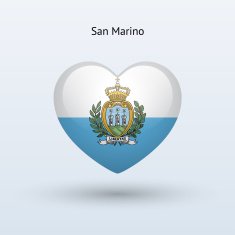 Love San Marino symbol Heart flag icon