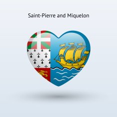 Love Saint-Pierre and Miquelon symbol Heart flag icon