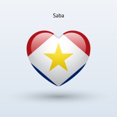 Love Saba symbol Heart flag icon