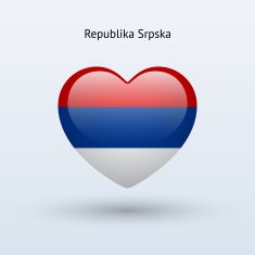 Love Republika Srpska symbol Heart flag icon